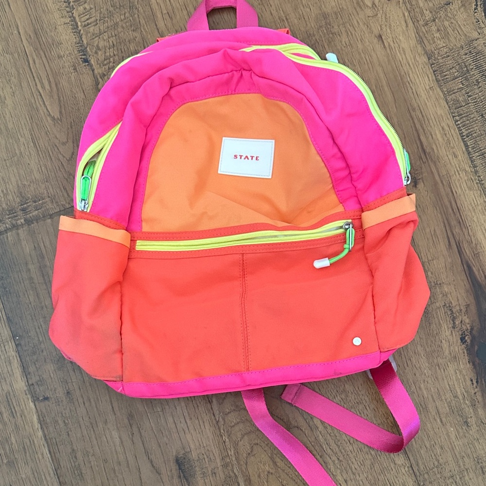 STATE Kids' Vibrant Pink and Orange Backpack